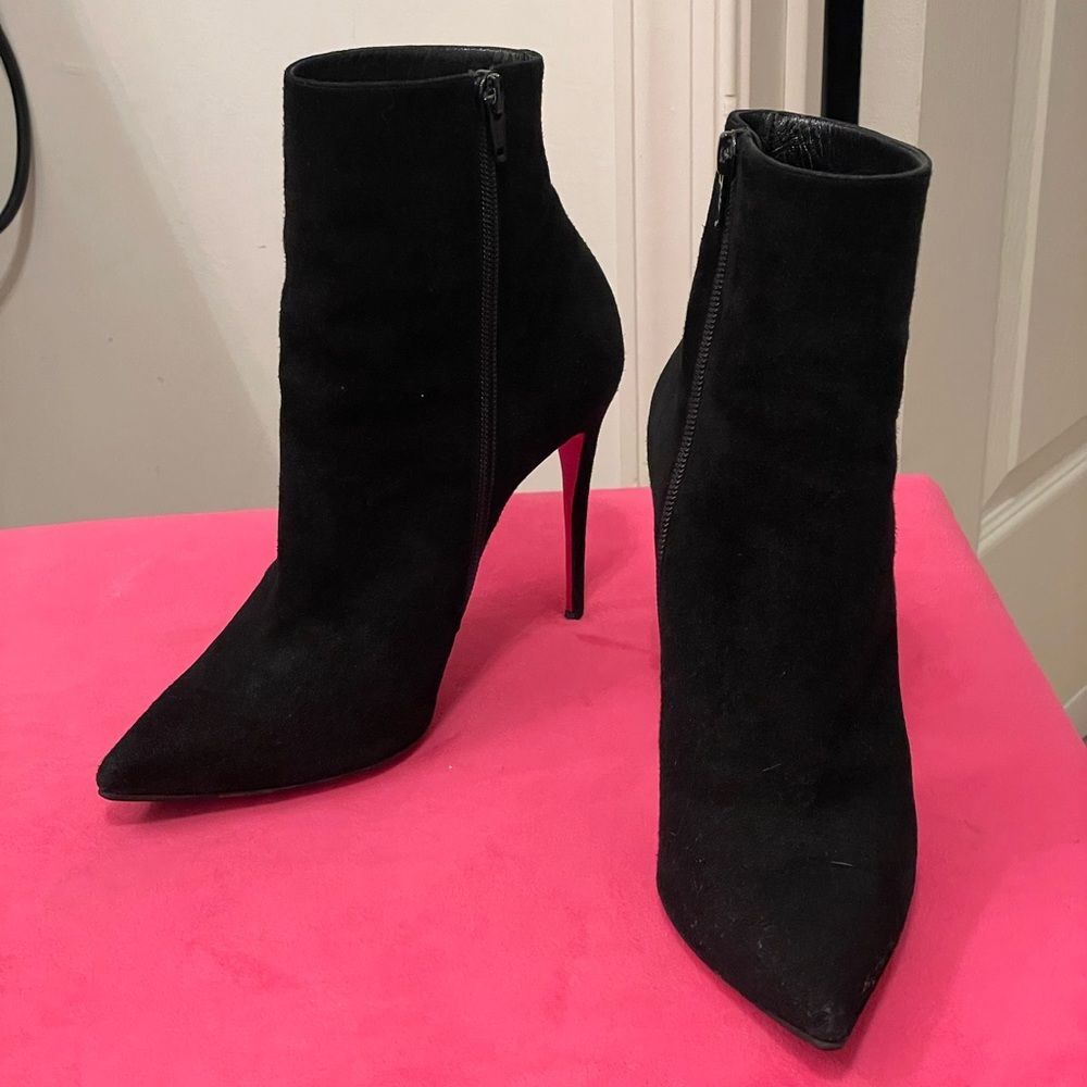 Authentic Christian Louboutin So Kate Black Booties Sz 37.5